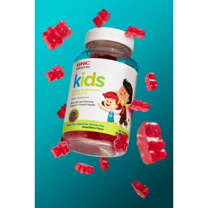 Gnc Milestones Kids Multivitamin Gummy, Multivitamine Pentru Copii 2-12 Ani Cu Aroma De Fructe De Padure, 120 Jeleuri Gnc Milestones Kids Multivitamin Gummy, Multivitamine Pentru Copii 2-12 Ani Cu Aroma De Fructe De Padure, 120 Jeleuri