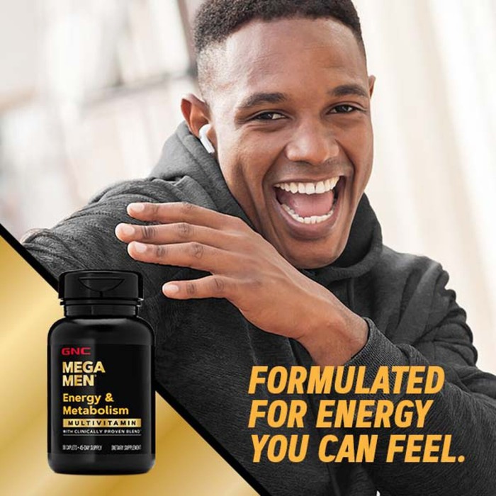 Gnc Mega Men Energy & Metabolism, Complex De Multivitamine Pentru Barbati, Energie Si Metabolism, 180 Tb Gnc Mega Men Energy & Metabolism, Complex De Multivitamine Pentru Barbati, Energie Si Metabolism, 180 Tb