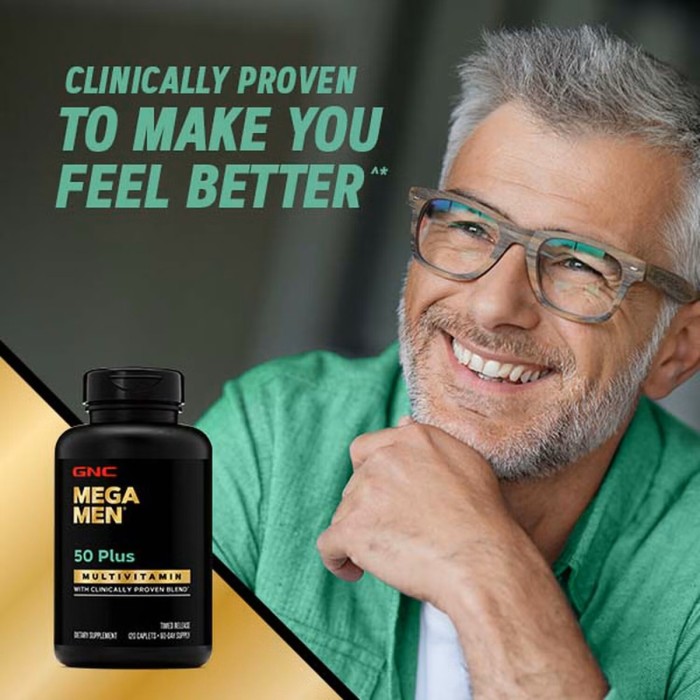 Gnc Mega Men 50 Plus, Complex De Multivitamine Pentru Barbati 50 Plus, 60 Tb Gnc Mega Men 50 Plus, Complex De Multivitamine Pentru Barbati 50 Plus, 60 Tb