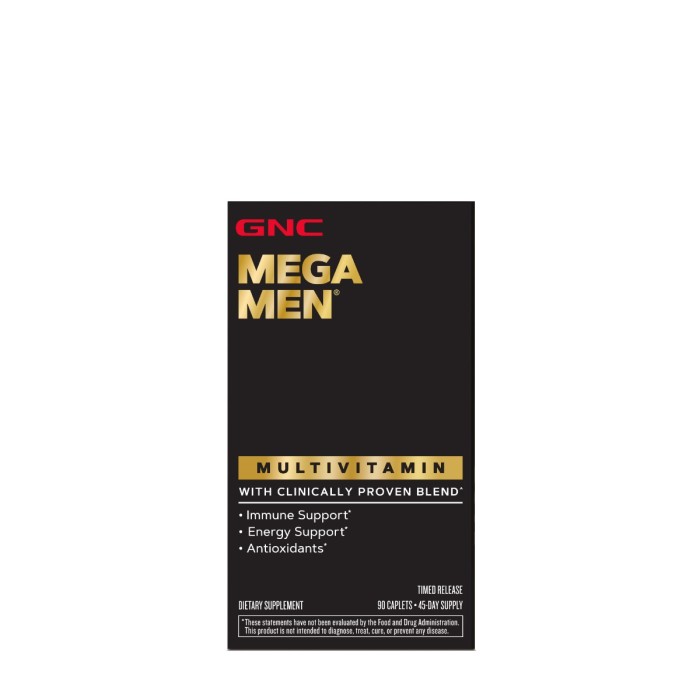 Gnc Mega Men, Complex De Multivitamine Pentru Barbati, 90 Tb Gnc Mega Men, Complex De Multivitamine Pentru Barbati, 90 Tb
