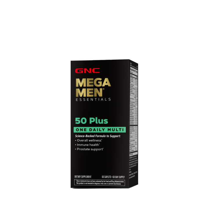 Gnc Mega Men 50 Plus One Daily, Complex De Multivitamine Pentru Barbati - Suport Pentru Ochi, Inima Si Creier, 60 Tb Gnc Mega Men 50 Plus One Daily, Complex De Multivitamine Pentru Barbati - Suport Pentru Ochi, Inima Si Creier, 60 Tb