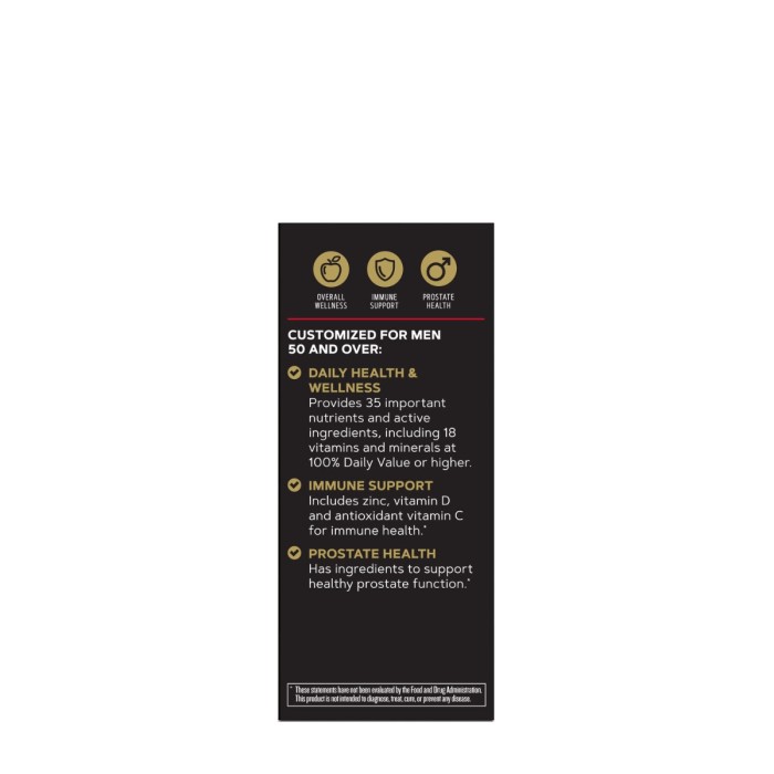 Gnc Mega Men 50 Plus One Daily, Complex De Multivitamine Pentru Barbati - Suport Pentru Ochi, Inima Si Creier, 60 Tb Gnc Mega Men 50 Plus One Daily, Complex De Multivitamine Pentru Barbati - Suport Pentru Ochi, Inima Si Creier, 60 Tb
