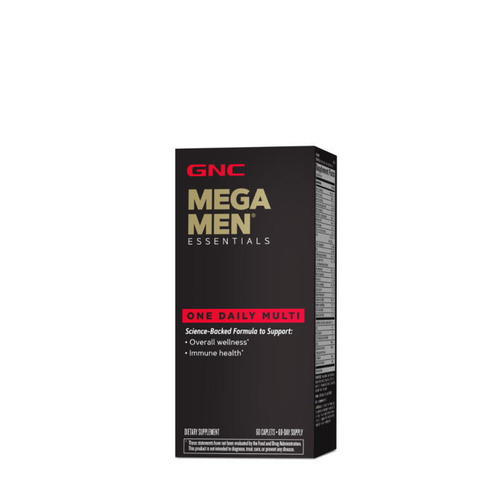 Gnc Mega Men Essentials One Daily Multi, Multivitamine Pentru Barbati, 60 Tb Gnc Mega Men Essentials One Daily Multi, Multivitamine Pentru Barbati, 60 Tb