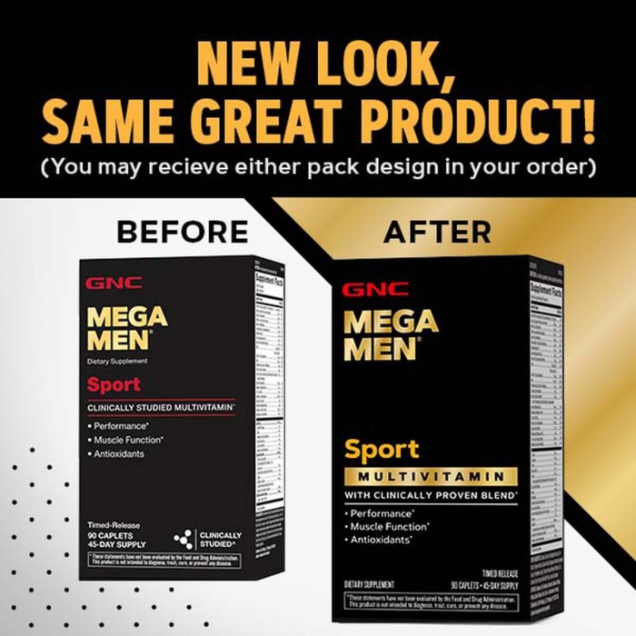 Gnc Mega Men Sport, Complex De Multivitamine Pentru Barbati, 90 Tb Gnc Mega Men Sport, Complex De Multivitamine Pentru Barbati, 90 Tb
