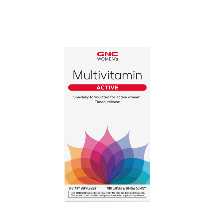 Gnc Women’s Multivitamin Active, Complex De Multivitamine Pentru Femei, 180 Cps Gnc Women’s Multivitamin Active, Complex De Multivitamine Pentru Femei, 180 Cps