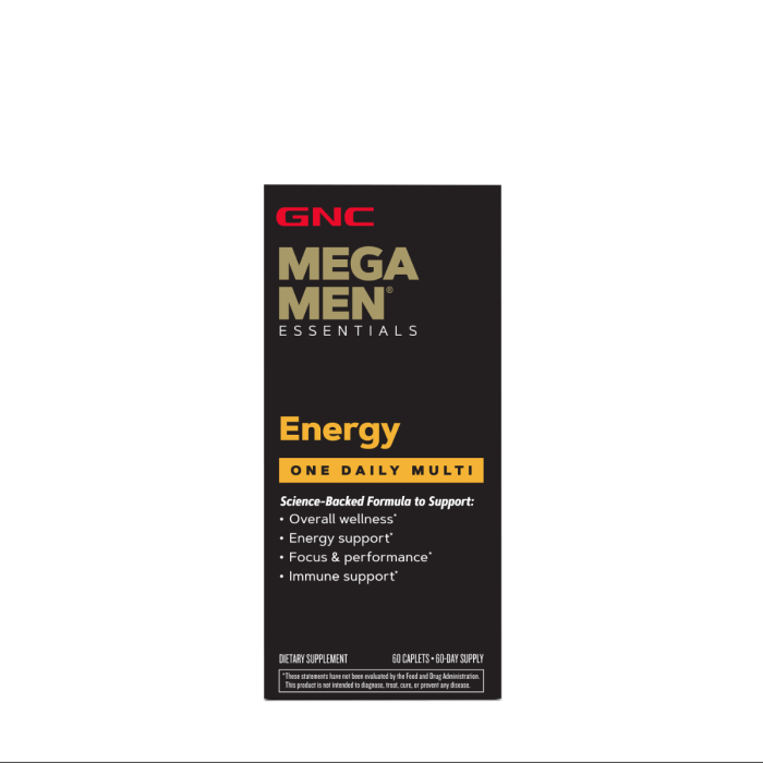 Gnc Mega Men One Daily Multi Energy, Complex De Multivitamine Pentru Barbati, 60 Tb Gnc Mega Men One Daily Multi Energy, Complex De Multivitamine Pentru Barbati, 60 Tb