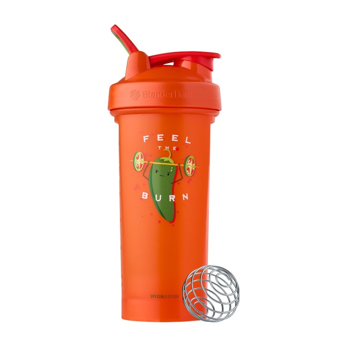 Gnc Blender Bottle Shaker Clasic, Editie Speciala Jalapeno Feel The Burn, 800 Ml Gnc Blender Bottle Shaker Clasic, Editie Speciala Jalapeno Feel The Burn, 800 Ml