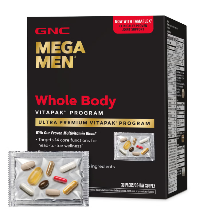 Gnc Mega Men Whole Body Vitapak Program, Complex De Multivitamine Pentru Barbati, Pentru Intregul Organism, 30 Pachetele Gnc Mega Men Whole Body Vitapak Program, Complex De Multivitamine Pentru Barbati, Pentru Intregul Organism, 30 Pachetele