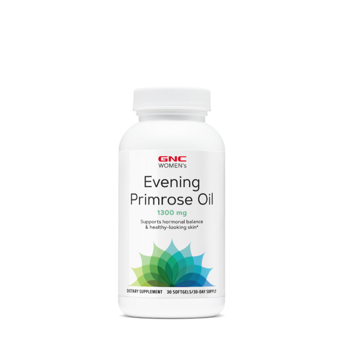 Gnc Women`s Evening Primrose Oil 1300 Mg, Ulei De Luminita Noptii, 30 Cps Gnc Women`s Evening Primrose Oil 1300 Mg, Ulei De Luminita Noptii, 30 Cps