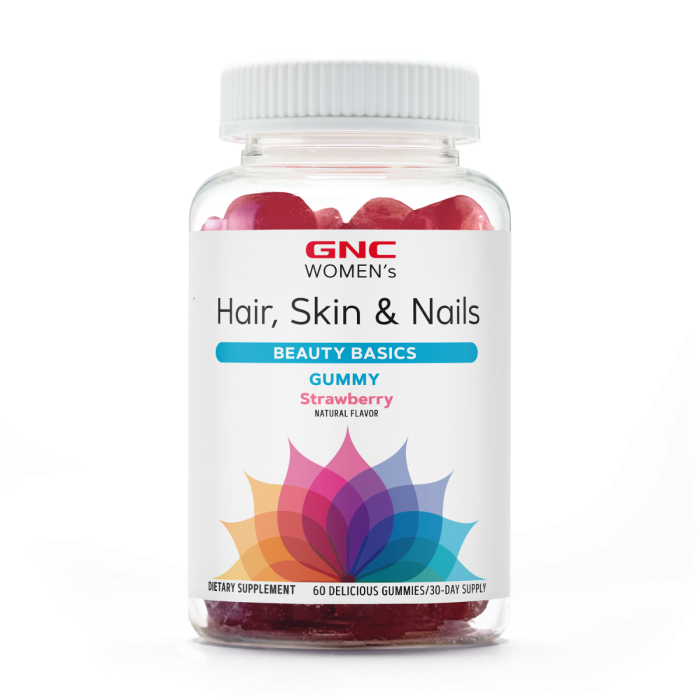 Gnc Women's Hair, Skin & Nails Strawberry , Jeleuri Cu Biotina Si Vitamine Pentru Frumusetea Parului, Pielii Si Unghiilor, 60 Jeleuri Gnc Women's Hair, Skin & Nails Strawberry , Jeleuri Cu Biotina Si Vitamine Pentru Frumusetea Parului, Pielii Si Unghiilor, 60 Jeleuri