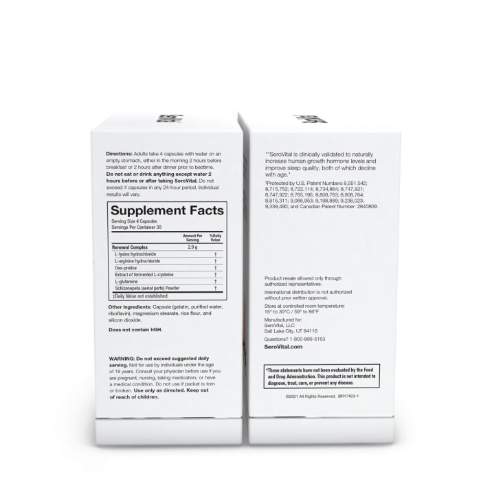 Serovital Reverse The Signs Of Aging, Formula Avansata Pentru Productia Naturala A Hormonului De Crestere Hgh Cu Lizina, 120 Cps Serovital Reverse The Signs Of Aging, Formula Avansata Pentru Productia Naturala A Hormonului De Crestere Hgh Cu Lizina, 120 Cps