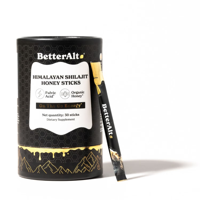Better Alt Himalayan Shilajit Honey Sticks, Pliculete De Shilajit Din Himalaya Si Miere Cu 75% Acid Fulvic, 30 Pliculete Better Alt Himalayan Shilajit Honey Sticks, Pliculete De Shilajit Din Himalaya Si Miere Cu 75% Acid Fulvic, 30 Pliculete