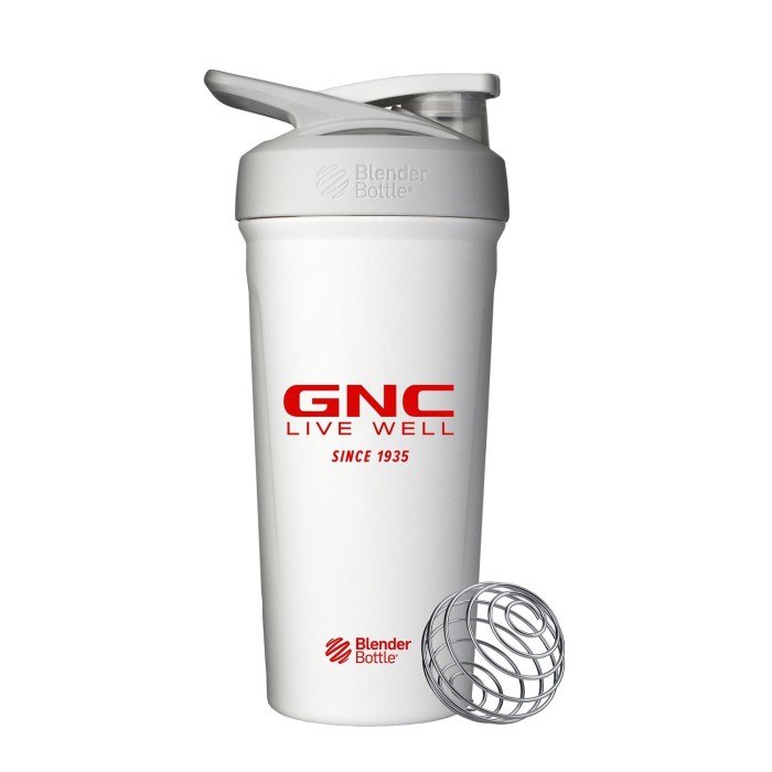 Gnc Blender Bottle Shaker Strada , Din Inox Alb, 700 Ml Gnc Blender Bottle Shaker Strada , Din Inox Alb, 700 Ml
