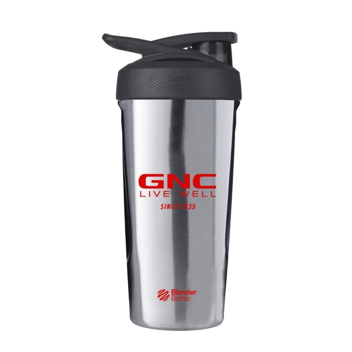 Gnc Blender Bottle Shaker Strada, Din Inox, 700 Ml Gnc Blender Bottle Shaker Strada, Din Inox, 700 Ml