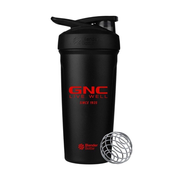 Gnc Blender Bottle Shaker Strada, Din Inox Negru, 700 Ml Gnc Blender Bottle Shaker Strada, Din Inox Negru, 700 Ml