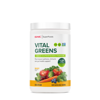 Gnc Superfoods Vital Greens Daily Superfoods Powder, Pudra Cu Super Alimente Verzi Cu Aroma De Mango, 421.5 G