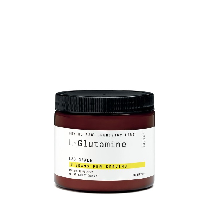 Beyond Raw Chemistry Labs L-glutamine, L-glutamina, 152.4 G Beyond Raw Chemistry Labs L-glutamine, L-glutamina, 152.4 G
