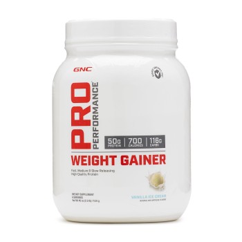 Gnc Pro Performance Weight Gainer, Formula Proteica Pentru Crestere In Greutate, Cu Aroma De Vanilie, Testata Antidoping, 1134 G