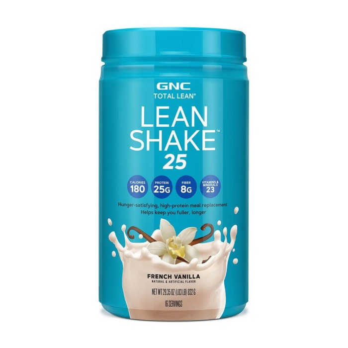 Gnc Total Lean Lean Shake 25, Shake Proteic Cu Aroma De Vanilie, 832 G Gnc Total Lean Lean Shake 25, Shake Proteic Cu Aroma De Vanilie, 832 G