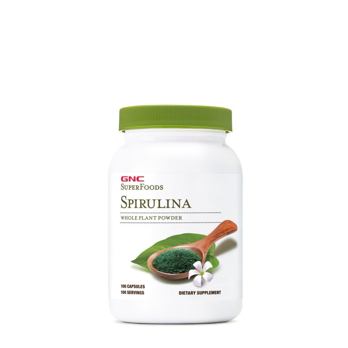 Gnc Superfoods Spirulina 500mg, 100 Cps Gnc Superfoods Spirulina 500mg, 100 Cps