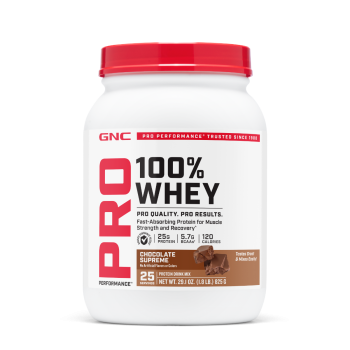 Gnc Pro Performance 100% Whey, Proteina Din Zer Cu Aroma De Ciocolata, Testata Antidoping, 825g