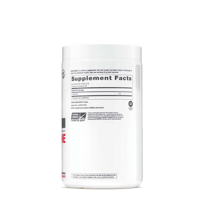 Gnc Pro Performance Micronized L-glutamine 5000 Mg, L-glutamina Micronizata Pudra Fara Aroma, 454 G Gnc Pro Performance Micronized L-glutamine 5000 Mg, L-glutamina Micronizata Pudra Fara Aroma, 454 G