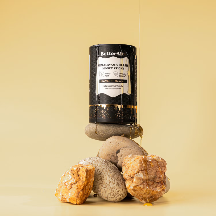 Better Alt Himalayan Shilajit Honey Sticks, Pliculete De Shilajit Din Himalaya Si Miere Cu 75% Acid Fulvic, 30 Pliculete Better Alt Himalayan Shilajit Honey Sticks, Pliculete De Shilajit Din Himalaya Si Miere Cu 75% Acid Fulvic, 30 Pliculete