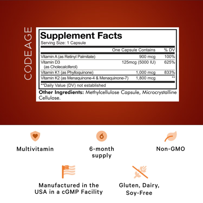 Codage Adk Vitamin Supplement, Formula Pentru O Piele Sanatoasa, Oase Puternice Si Sistem Imunitar Active, 180 Cps Codage Adk Vitamin Supplement, Formula Pentru O Piele Sanatoasa, Oase Puternice Si Sistem Imunitar Active, 180 Cps