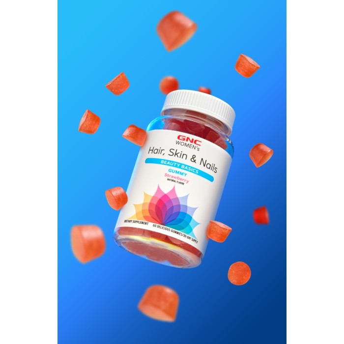 Gnc Women's Hair, Skin & Nails Strawberry , Jeleuri Cu Biotina Si Vitamine Pentru Frumusetea Parului, Pielii Si Unghiilor, 60 Jeleuri Gnc Women's Hair, Skin & Nails Strawberry , Jeleuri Cu Biotina Si Vitamine Pentru Frumusetea Parului, Pielii Si Unghiilor, 60 Jeleuri