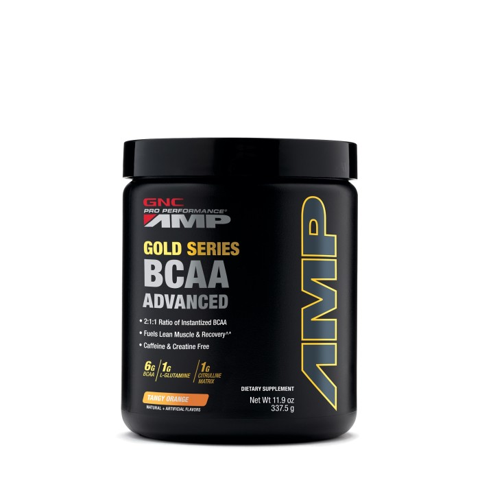 Gnc Pro Performance Amp Gold Series Bcaa Advanced, Formula Avansata De Bcaa Cu Aroma De Mandarine, 337.5 G Gnc Pro Performance Amp Gold Series Bcaa Advanced, Formula Avansata De Bcaa Cu Aroma De Mandarine, 337.5 G
