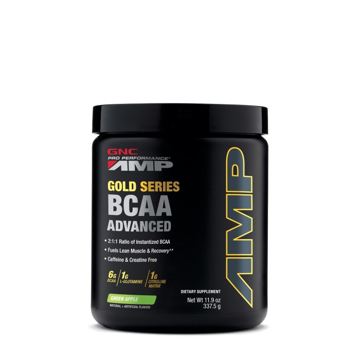 Gnc Pro Performance Amp Gold Series Bcaa Advanced, Formula Avansata De Bcaa Cu Aroma De Mere Verzi, 337.5 G Gnc Pro Performance Amp Gold Series Bcaa Advanced, Formula Avansata De Bcaa Cu Aroma De Mere Verzi, 337.5 G