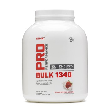 Gnc Pro Performance Bulk 1340, Formula Proteica Pentru Crestere In Greutate, Cu Aroma De Capsuni, Testata Antidoping, 3294 G