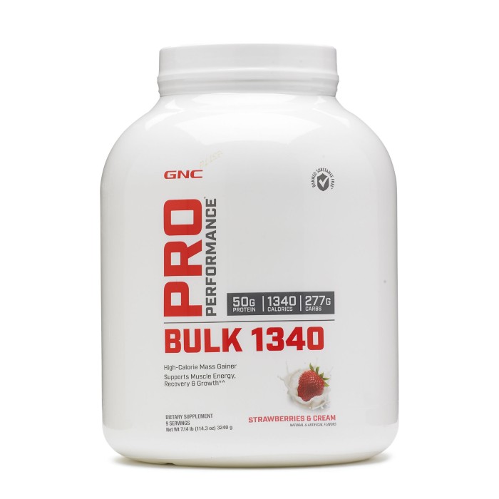 Gnc Pro Performance Bulk 1340, Formula Proteica Pentru Crestere In Greutate, Cu Aroma De Capsuni, Testata Antidoping, 3294 G Gnc Pro Performance Bulk 1340, Formula Proteica Pentru Crestere In Greutate, Cu Aroma De Capsuni, Testata Antidoping, 3294 G