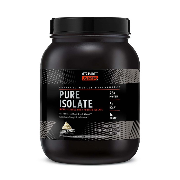 Gnc Amp Pure Isolate, Proteina Izolata Din Zer Cu Aroma De Vanilie, 896 G Gnc Amp Pure Isolate, Proteina Izolata Din Zer Cu Aroma De Vanilie, 896 G