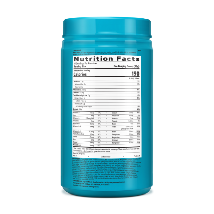 Gnc Total Lean Lean Shake 25, Shake Proteic Cu Aroma De Ciocolata Si Menta, 848 G Gnc Total Lean Lean Shake 25, Shake Proteic Cu Aroma De Ciocolata Si Menta, 848 G