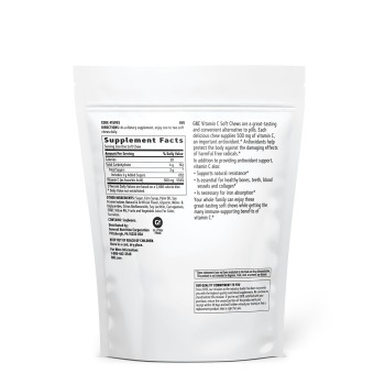 Gnc Vitamina C 500 Mg Masticabila, 60 Caramele