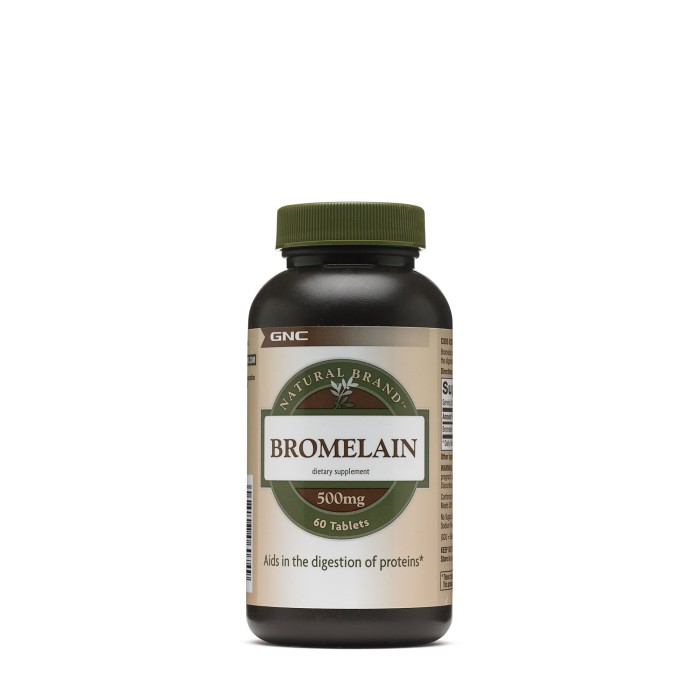 Gnc Natural Brand Bromelain 500mg, Bromelaina, 60 Tb Gnc Natural Brand Bromelain 500mg, Bromelaina, 60 Tb