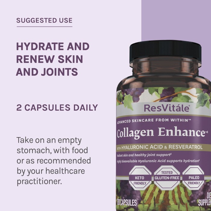 Resvitale Collagen Enhance, Colagen, 120 Cps Resvitale Collagen Enhance, Colagen, 120 Cps