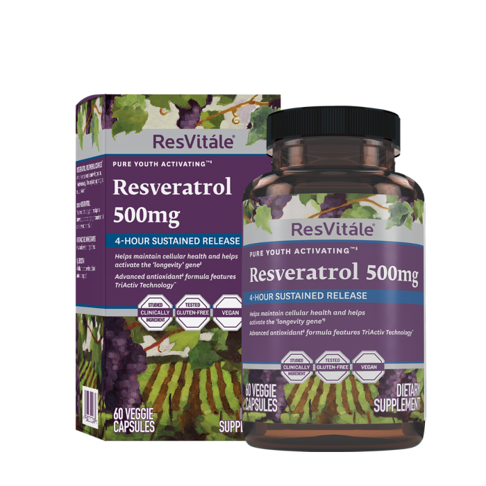 Resvitale Resveratrol 500 Mg Cu Quercetina, Formula Avansata Triactiv Pentru Activarea Genei Longevitatii Cu Trans-resveratrol, 60 Cps Resvitale Resveratrol 500 Mg Cu Quercetina, Formula Avansata Triactiv Pentru Activarea Genei Longevitatii Cu Trans-resveratrol, 60 Cps