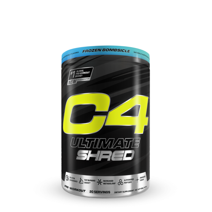 Cellucor C4 Ultimate Shred Pre-workout, Formula Avansata Pentru Definire Cu Aroma De Frozen Bombsicle, 406 G Cellucor C4 Ultimate Shred Pre-workout, Formula Avansata Pentru Definire Cu Aroma De Frozen Bombsicle, 406 G