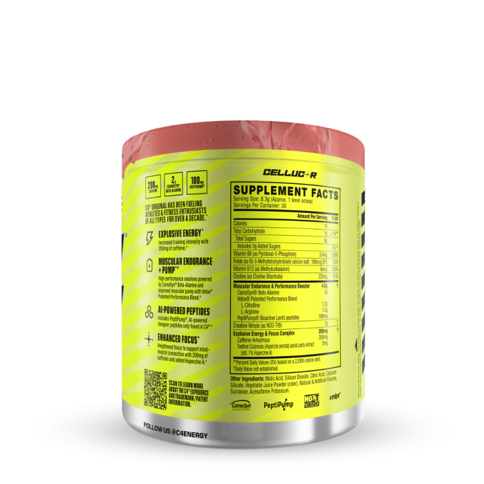 Cellucor C4 Original Pre-workout Cherry Popsicle, Formula Pre-antrenament Cu Aroma De Cirese, 249 G Cellucor C4 Original Pre-workout Cherry Popsicle, Formula Pre-antrenament Cu Aroma De Cirese, 249 G
