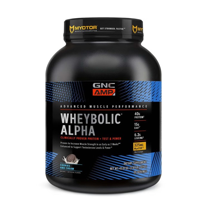 Gnc Amp Wheybolic Alpha Myotor, Proteina Din Zer Cu Aroma De Biscuiti Cu Crema, 1276 G Gnc Amp Wheybolic Alpha Myotor, Proteina Din Zer Cu Aroma De Biscuiti Cu Crema, 1276 G