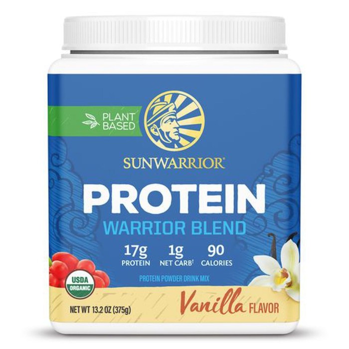 Sunwarrior Plant-based Organic Protein, Proteina Organica Vegana, Cu Aroma De Vanilie, 375 G Sunwarrior Plant-based Organic Protein, Proteina Organica Vegana, Cu Aroma De Vanilie, 375 G