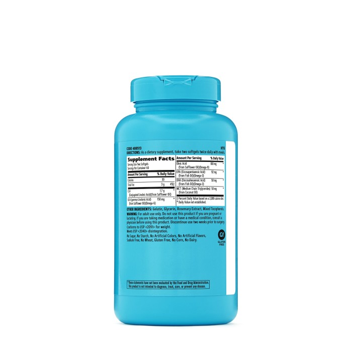 Gnc Total Lean Premium Cla 3-6-9, Acid Linoleic Conjugat Si Omega 3-6-9, 120 Cps Gnc Total Lean Premium Cla 3-6-9, Acid Linoleic Conjugat Si Omega 3-6-9, 120 Cps