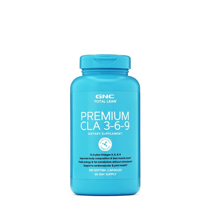 Gnc Total Lean Premium Cla 3-6-9, Acid Linoleic Conjugat Si Omega 3-6-9, 120 Cps Gnc Total Lean Premium Cla 3-6-9, Acid Linoleic Conjugat Si Omega 3-6-9, 120 Cps