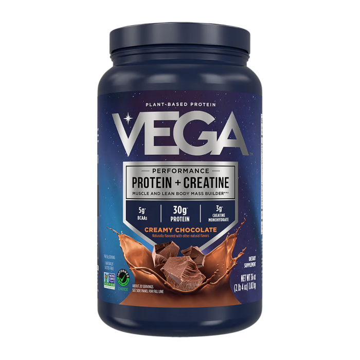 Vega Protein + Creatine Chocolate Flavor, Proteina Vegetala + Creatina Cu Aroma De Ciocolata, 1002 G Vega Protein + Creatine Chocolate Flavor, Proteina Vegetala + Creatina Cu Aroma De Ciocolata, 1002 G