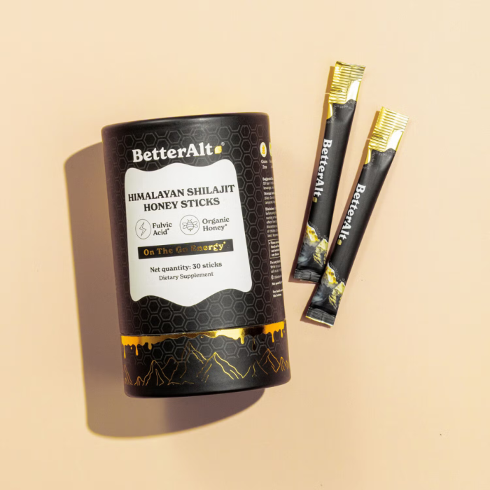 Better Alt Himalayan Shilajit Honey Sticks, Pliculete De Shilajit Din Himalaya Si Miere Cu 75% Acid Fulvic, 30 Pliculete Better Alt Himalayan Shilajit Honey Sticks, Pliculete De Shilajit Din Himalaya Si Miere Cu 75% Acid Fulvic, 30 Pliculete