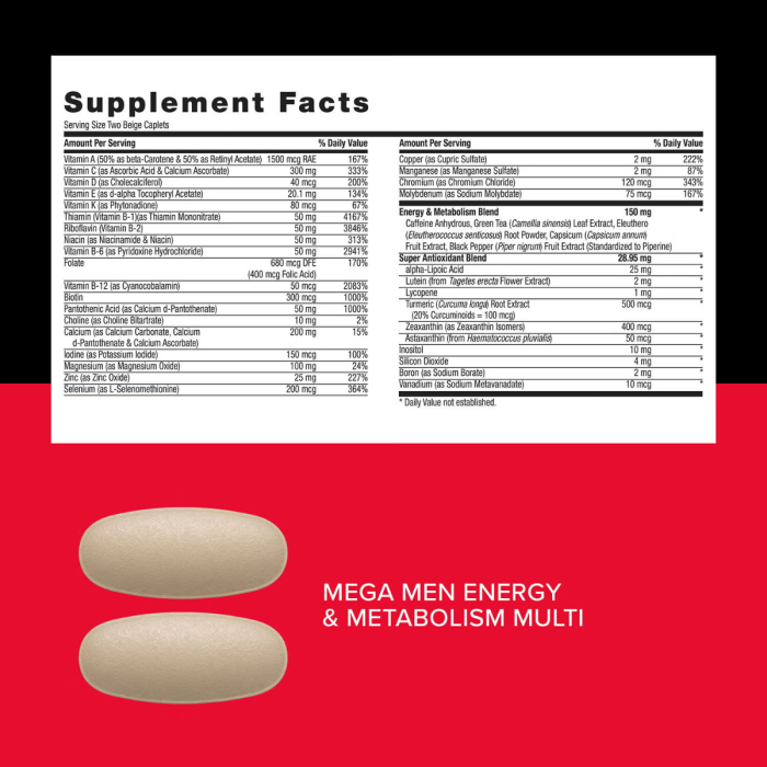 Gnc Mega Men Energy & Metabolism Vitapak Program, Complex De Multivitamine Pentru Barbati, Energie Si Metabolism, 30 Pliculete Gnc Mega Men Energy & Metabolism Vitapak Program, Complex De Multivitamine Pentru Barbati, Energie Si Metabolism, 30 Pliculete