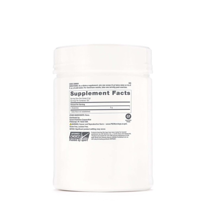 Gnc Pro Performance Micronized L-glutamine 5000 Mg, L-glutamina Micronizata Pudra Fara Aroma, 905 G Gnc Pro Performance Micronized L-glutamine 5000 Mg, L-glutamina Micronizata Pudra Fara Aroma, 905 G