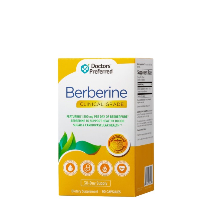 Doctors’ Prefered Berberine Clinical Grade, Berberina 500 Mg, 90 Cps Doctors’ Prefered Berberine Clinical Grade, Berberina 500 Mg, 90 Cps